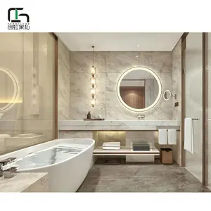 कस्टम मेड पांच सितारा बुटीक होटल के कमरे बेड फर्नीचर 5 स्टार होटल और अपार्टमेंट के लिए - Product Image 6