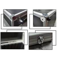 Boîtes de rangement empilables en aluminium en gros, boîtes de rangement pour le camping en plein air, boîte à outils en aluminium, coffre et coffre, collection de caisses de transport