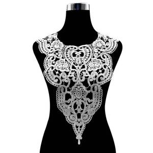 Tridimensional hueco bordado soluble en agua encaje Collar flor leche seda ramillete DIY encaje accesorios parches 3D característica - Product Image 1