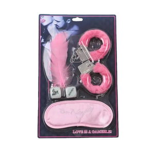 男性用男性用ボンデージセットセット女性用ハンドカフス4pcsブラックレッドSMセックス製品 - Product Image 6