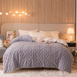 Couette double nordique chaud hiver moelleux <span class=keywords><strong>Plaid</strong></span> couette couvre-lit très épais - Product Image 3