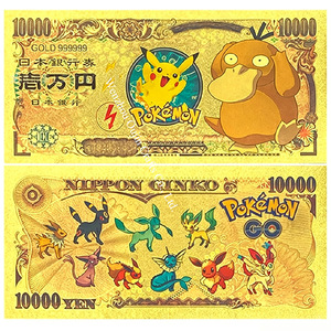 2026 Penjualan Terlaris US Pocket Monster 8 Desain Uang Kertas Berlapis Emas 24K untuk Koleksi - Product Image 3