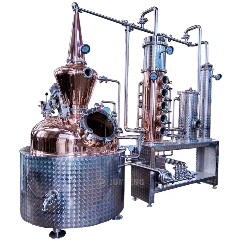 1000L/2000L Whiskey Brandy Still Industrial Alcohol Distiller Copper/SS304 Commercial Multifunction Alcohol Distillation