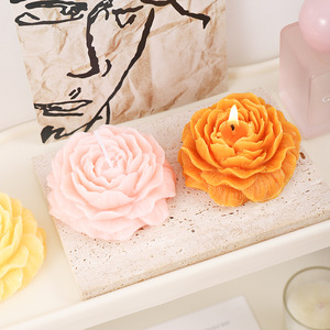 เทียนหอมรูปดอกไม้ กลิ่นกุหลาบ เป็นมิตรกับสิ่งแวดล้อม ติดไฟนาน ใช้สำหรับวันแม่ ตกแต่งบ้าน - Product Image 4