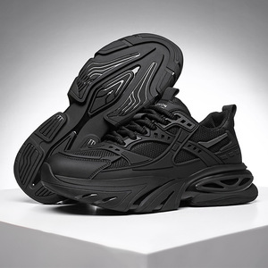 Empire Pipe - Zapatillas deportivas para hombre, con cordones, punta redonda, transpirables, de malla negra, estilo deportivo informal - Product Image 4