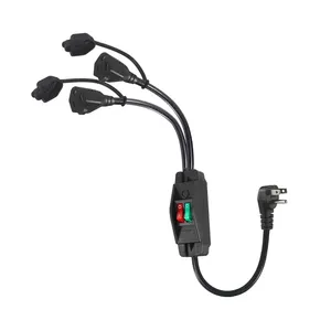 Cavo ca americano NEMA 5-15P a NEMA 5-15R X 2 125V USA spina maschio a 3 poli cavo di alimentazione di prolunga femmina splitter da 1 a 2