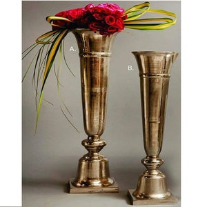 Centro DE MESA DE BODA, forma de barco, cuenco de flores, jarrón, acabado dorado, decoración del hogar, cuenco Floral elegante, decoración de boda, soporte de flores de metal - Product Image 4
