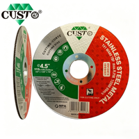 Disques abrasifs CUSTO haute dureté 4,5 pouces super fins pour meuleuse, disque de coupe pour acier inoxydable, métal, fer, certifié OEM MPA