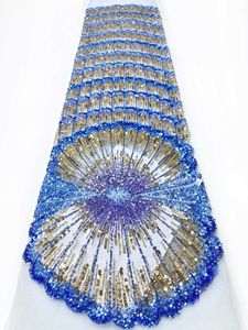Tissu en dentelle africaine coloré pour la maison, maille perlée respirante <span class=keywords><strong>tricot</strong></span>ée 100 % polyester, matière pour femme - Product Image 4