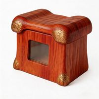 Urnas para Mascotas de Madera Maciza Estilo Europeo con Marco para Fotos, Hechas a Mano y con Tamaños Personalizables para Gatos/Perros, Ataúd Conmemorativo