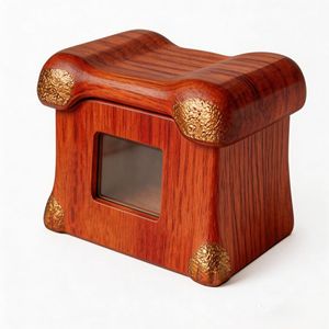 Urnes funéraires <span class=keywords><strong>en</strong></span> bois massif pour animaux de compagnie avec cadre photo, faites à <span class=keywords><strong>la</strong></span> main et tailles personnalisables pour chats/chiens, cercueil commémoratif - Product Image 4