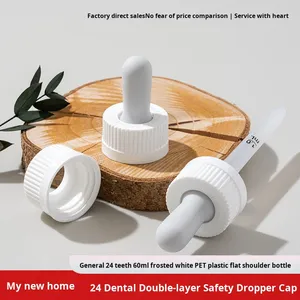 Tutup Pipet Plastik Anti Anak untuk Serum Penumbuh Rambut dengan Skala, Tutup Pipet Tekan dan Putar 24/400 - Product Image 2