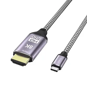 Xput USB-C USB C Loại C UHD HD 8K 30Hz 4K 120Hz Sang Đầu Ra Đực HDMI 8K Dây Cáp Cáp