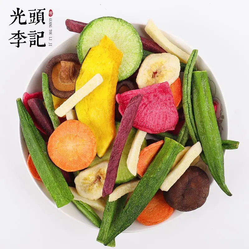 VF & fd makanan ringan sayuran buah kering kepingan sayuran dan buah kering stik kentang manis kering komprehensif taro