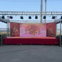 Sistema de Soporte para Telón de Fondo, Estructura de Arco Plano, Techo Triangular, Pórtico de Aluminio, Pantalla LED, Pernos Cuadrados, Tornillos, Espigas