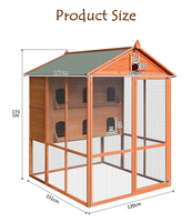Cage de rangement en bois pour poissons, grand format sur pied, maison pour perroquet, oiseau nid, accessoire pour animaux domestiques