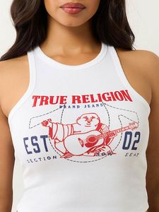 C0678 Canotta Estiva da <span class=keywords><strong>Donna</strong></span> in Cotone Lavorato a Maglia con Stampa di Lettere, Senza Maniche, Casual - Product Image 5