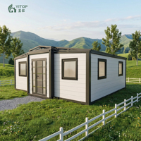 Mobil-Home 20ft 30ft 40ft Maisons préfabriquées pliables et extensibles, maisons mobiles portables en conteneurs, maisons modulaires 2 3 4 5 chambres