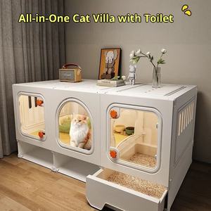 Plastic Kattenkooi & Drager Knoopsluiting Milieuvriendelijk Indoor Kattenhuis Voor Kleine Rassen Compact Ontwerp Voor Kleine Appartementen - Product Image 2