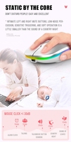 Mouse Gaming Nirkabel 2.4G BT dengan Lampu RGB, Laptop Tablet Komputer Ringan 1600dpi, Dapat Diisi Ulang
