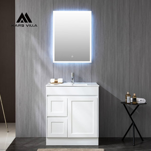 Meuble-lavabo double autoportant en bois de chêne pour salle de <span class=keywords><strong>bain</strong></span> principale, style hôtelier, pour projet hôtelier OEM Mars Villa - Product Image 5
