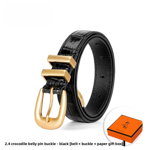 2026 Nieuwe Krokodillenleerriem met gesp voor dames, echt lederen tailleband, zomermodeaccessoire voor jurken - Product Image 6