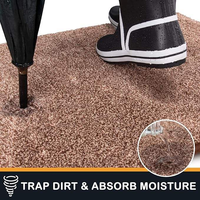 Tapis de bain shaggy résistant à l'usure, lavable en machine, motif écureuil mignon, tapis de sol pour salle de bain