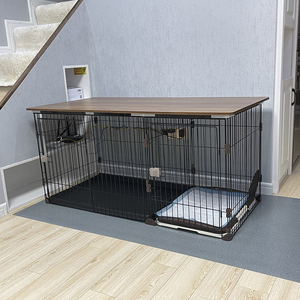 Chenil en bois pour chien avec toilette pour Shiba Inu Corgi chiens moyens/grands et petits-Clôture intérieure et barrière - Product Image 2