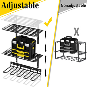 Adjustable Premium <strong>Metal</strong> Garage Power Tool Storage Organizer <strong>Wall</strong> <strong>Mount</strong> Kitchen Gadgets Tool <strong>Rack</strong> Stand Holders Multi Purpose - Product Image 6