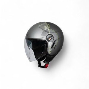 Casco Origin Jet Grigio Giallo Fluorescente L per Moto - Product Image 1