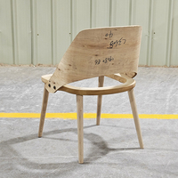 Cadre de chaise sans accoudoirs pour salle à manger, prêt à l'emploi, en bois de frêne de haute qualité, cadre de chaise en bois non fini
