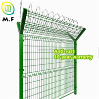 Buiten tuin 3D gebogen schuttingpanelen gegalvaniseerd staal poedercoating roestvrij gebogen gaas privacy afscherming