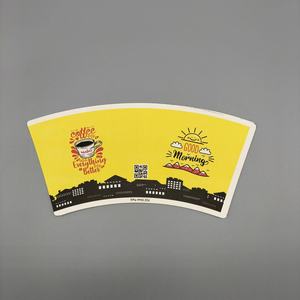 แก้วกระดาษเคลือบ PE สองด้าน พิมพ์เฟล็กโซกราฟฟี สำหรับขนม บะหมี่ สลัด พิมพ์ออฟเซ็ต ตัวอย่างฟรี ขายส่ง เกรดอาหาร - Product Image 1