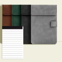 Porte-documents compact en cuir PU A6, dossier de menu durable, couverture pour reçus et factures, pour l'école, le bureau, les restaurants