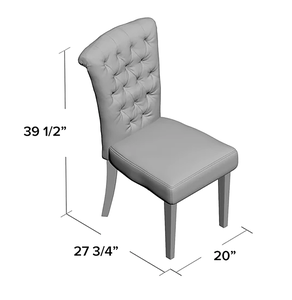 Modern Eco-Friendly Durable Fabric Dining <b>Chair</b> with Wood Legs for Home Bar Kitchen Living Room & Bedroom Use(Set of <b>2</b>) - Product Image 6