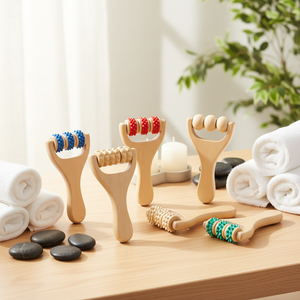 Ensemble de brosses de bain en bois entièrement naturelles pour hommes et femmes, pour le soulagement musculaire du corps entier, éponges et gommages en bois pour le spa - Product Image 4