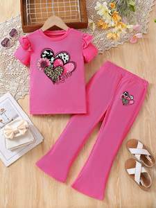 夏季潮流3 4 5 6 7 8岁幼儿2件套裤子套装儿童服装批发儿童服装女童服装套装 - Product Image 2