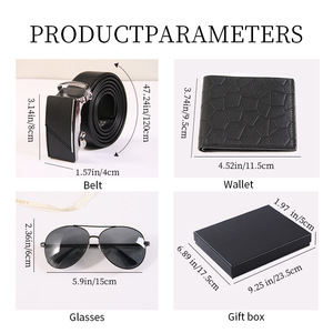 Set de Regalo para Hombre: Cinturón, Cartera y Gafas de Sol, Elegante Caja de Regalo para Negocios, Día de San Valentín, M3059 - Product Image 4