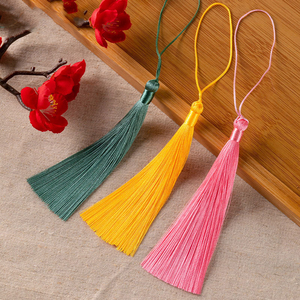 Frange à pampilles en polyester de 12 cm, faite à la main, pour porte-clés DIY, décoration de vêtements et pendentif sachet - Product Image 6