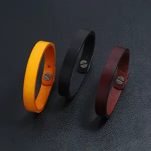 Vintage Ethnic Style Handmade Solid Leather Wristband Fashion Wild Couple Bracelets Bangles Men Women Accessories Jewelry Gifts