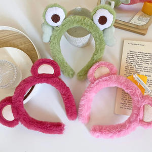 Bandeau en peluche avec oreilles d'ours roses, bandeau de maquillage, bandeau de mode mignon, doux et moelleux, bandeau pour cheveux pour Noël, la Saint-Valentin - Product Image 3