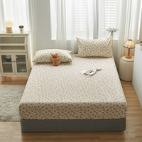 Vente en gros de draps housse 100% coton lot de 3 pièces draps de lit imprimés floraux doux et respirants taie d'oreiller en Percale tissée pour le salon