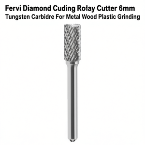 เครื่องตัดแบบหมุนเฟอร์วี ไดมอนด์ คัตติ้ง 6 มม. ทังสเตนคาร์ไบด์ สำหรับงานเจียรโลหะ ไม้ พลาสติก - Product Image 2