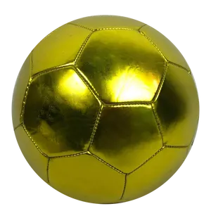 Pallone da Calcio di Alta Qualità, Misura Cinque, Colore Metallizzato Lucido Dorato - Product Image 1
