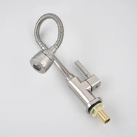 Robinet de cuisine à eau froide brossé, rotation à 360 degrés, mitigeur monocommande pour évier, montage sur plan, style moderne