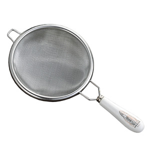 Colador de té de acero inoxidable con mango de cerámica redondo, filtro para accesorios de la ceremonia del té Kung Fu - Product Image 5