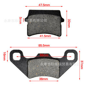 Jeu de plaquettes de frein pour moto tout-terrain, 50, 125, 200, 250Cc, disque de friction de remplacement, sans amiante, gris - Product Image 4