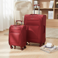 Ensemble de bagages à roulettes unisexe en Oxford, coque souple extensible, antivol, léger, avec serrure à combinaison, 20/24/28 pouces