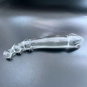 Anal Vergnügen Sexspielzeug Glas Anal Dilatator Dual Ended Curved Massage gerät Intim spielzeug Anus Masturbation Pyrex Glas Anal Dildo - Product Image 2