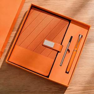 Factory Custom Logo Retro Leather A5 <b>Notebook</b> Gift <b>Set</b> with Pen Business Office Gift Box <b>Set</b> <b>Notebook</b> for Men - Product Image 2
